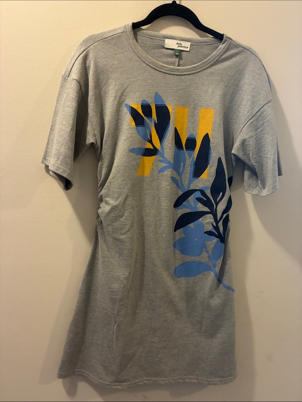Daily Practice - Anthropologie - Gray Graphic Tee shirt dress - medium